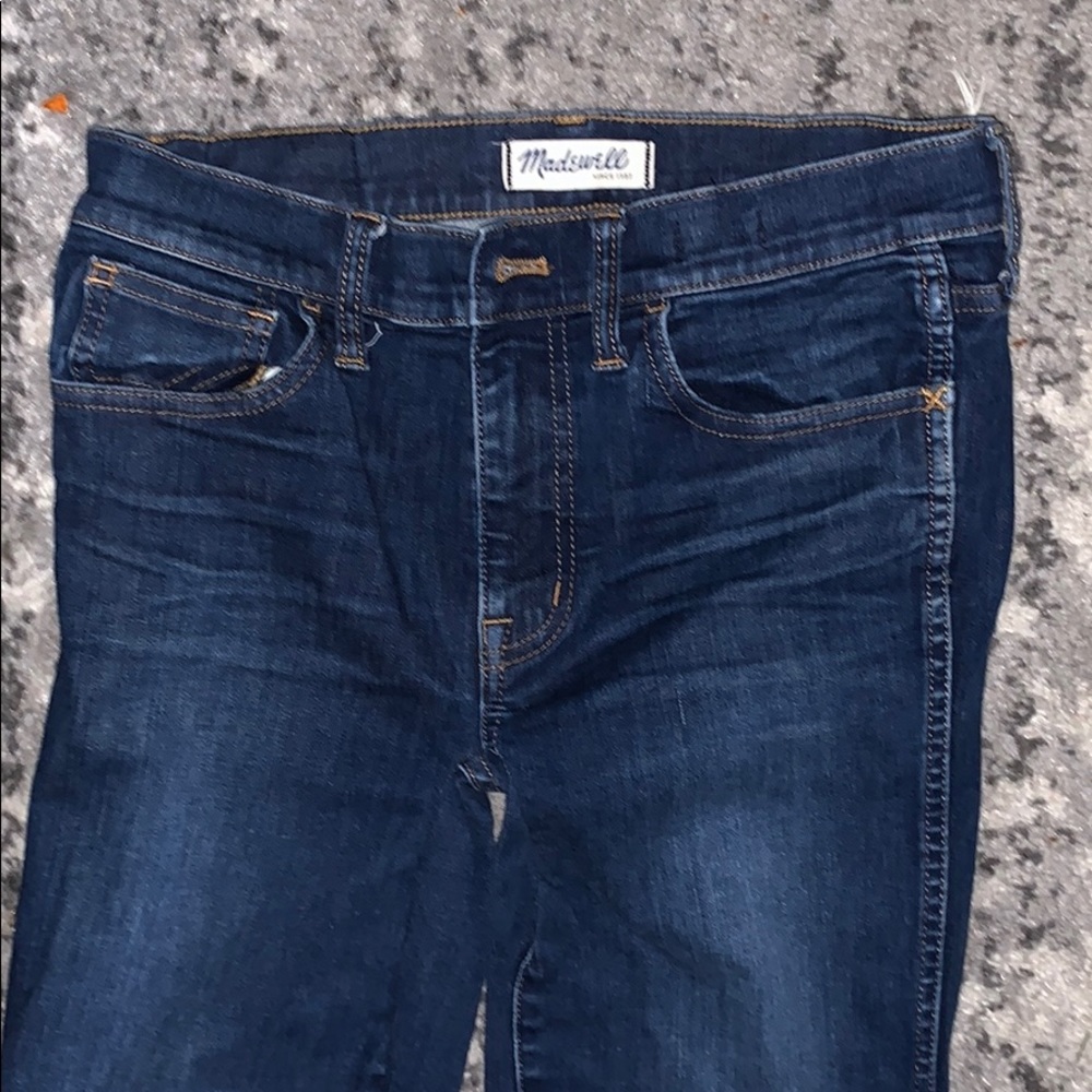 Madewell dark blue skinny jeans (high rise)